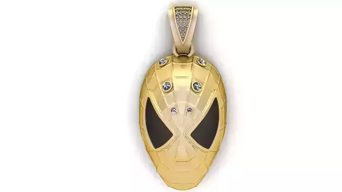 SPIDERMAN FACE MASK PENDANT 3D PRINTABLE MODEL