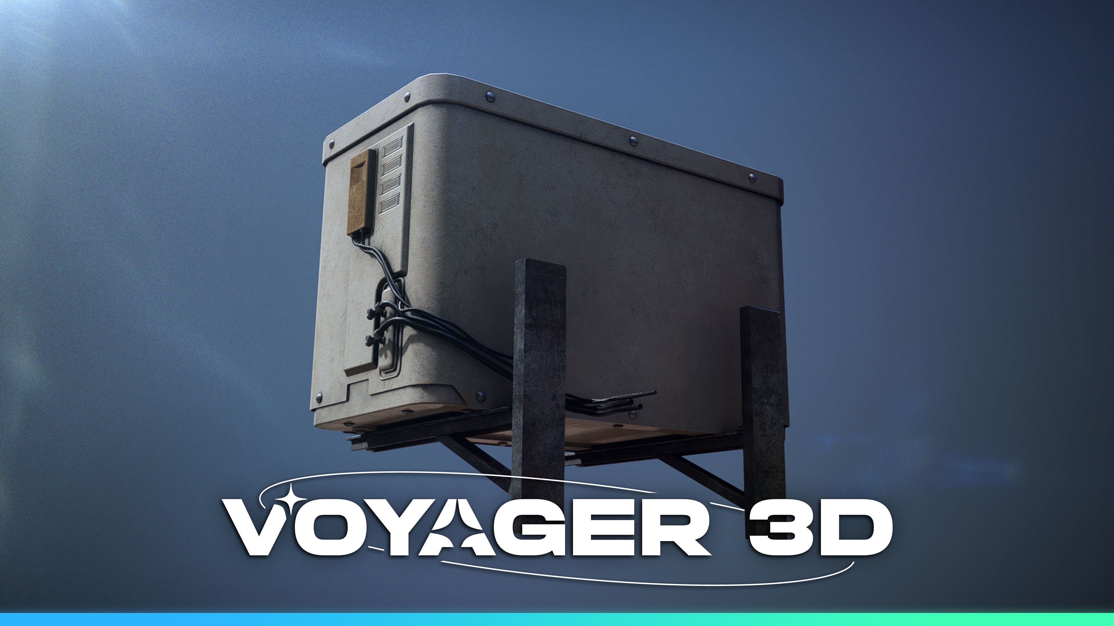 Window Air Conditioner Low-poly 3D model_2