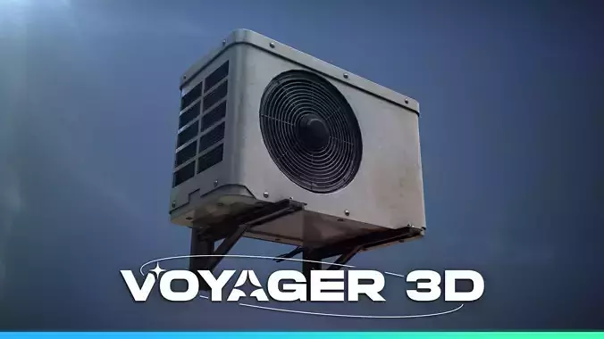 Window Air Conditioner Low-poly 3D model