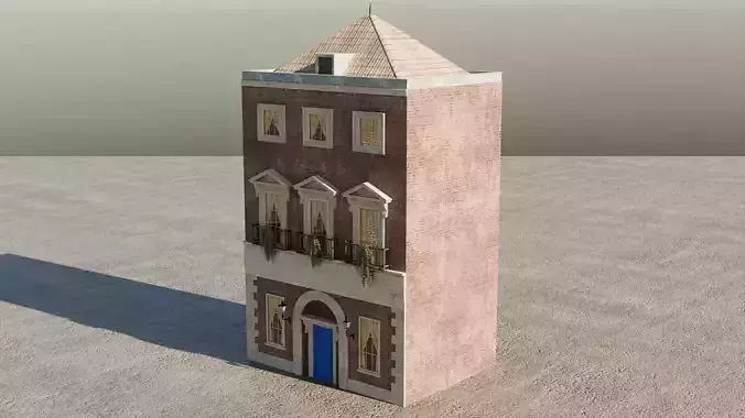 New York Style Old Building Realistic Exterior