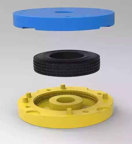 Mold for diecast truck tire 10 Scale 1 to 10 and 1 to 14 3D print model