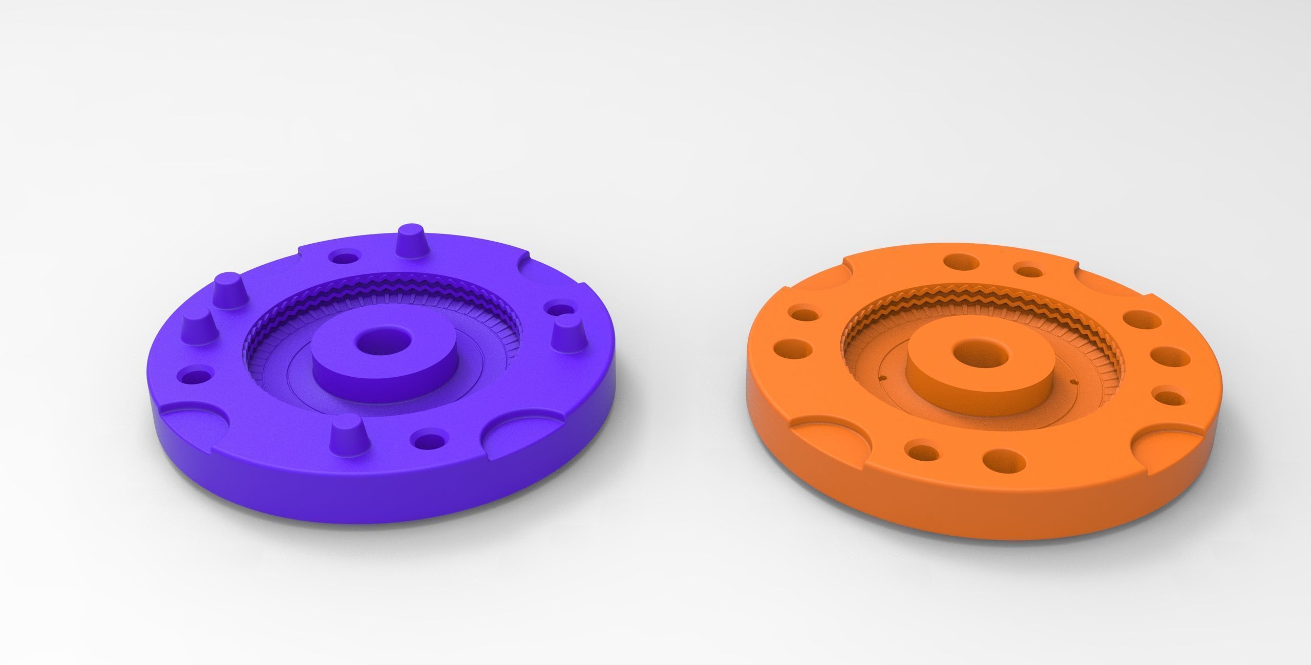 Mold for diecast truck tire 10 Scale 1 to 10 and 1 to 14 3D print model_7