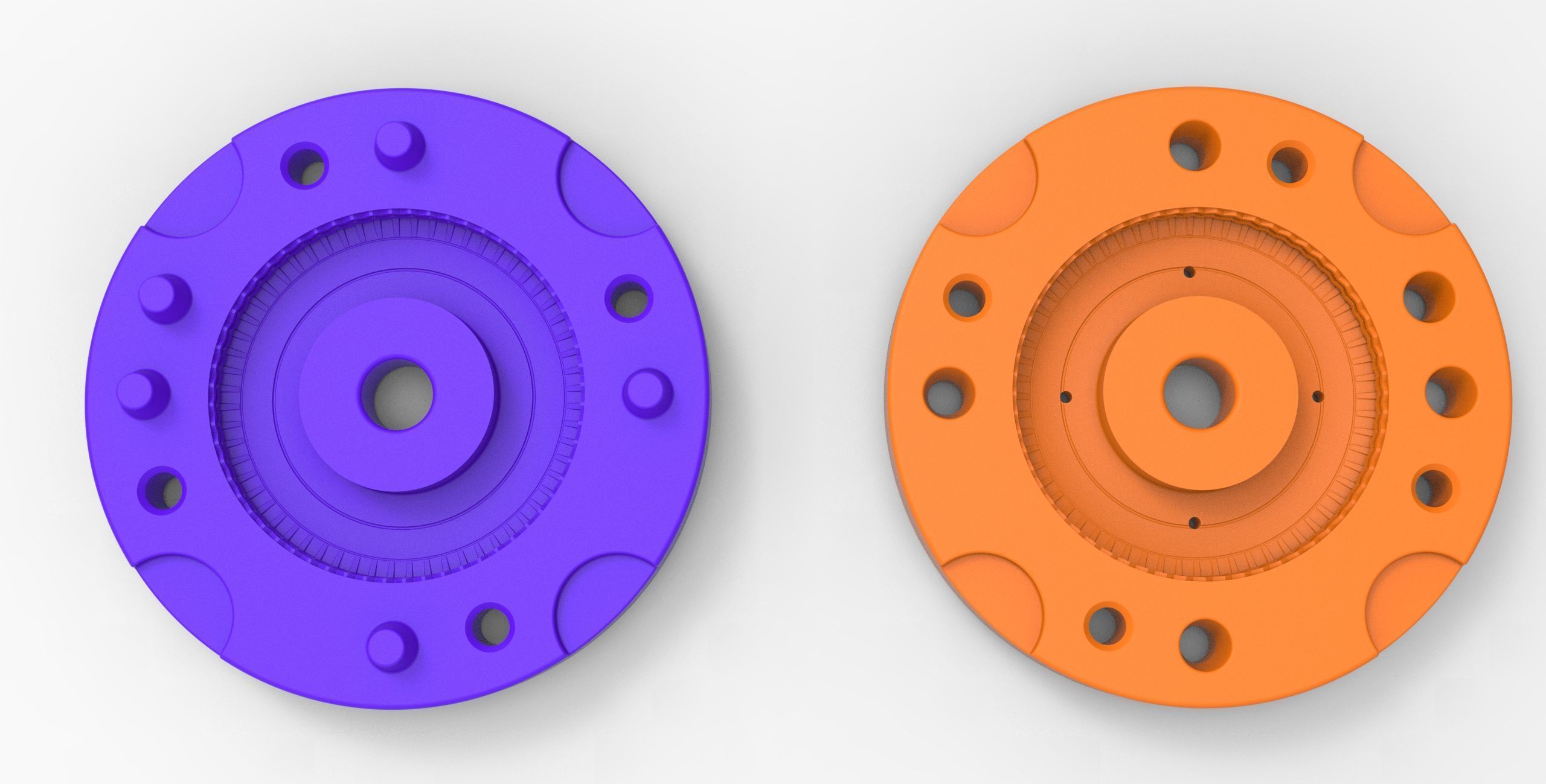 Mold for diecast truck tire 10 Scale 1 to 10 and 1 to 14 3D print model_8