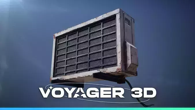 Rusty Old Wall Attached Air Conditioner