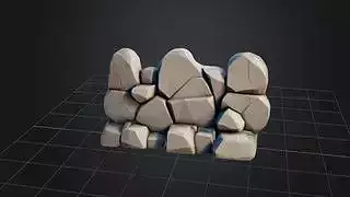 Stylized Low Poly Wall