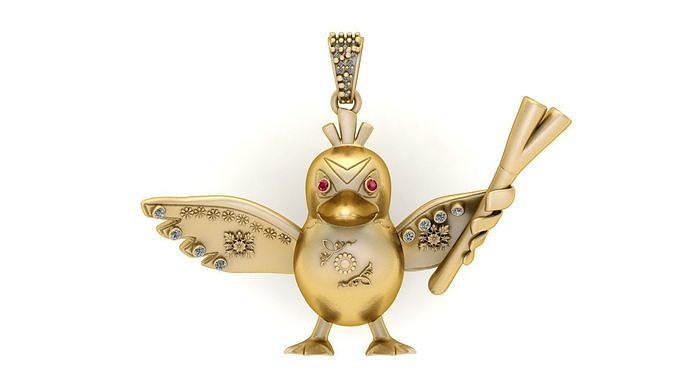 ANGRY BIRD PENDANT 3D PRINTABLE MODEL 3D print model