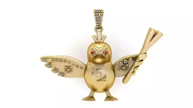 ANGRY BIRD PENDANT 3D PRINTABLE MODEL