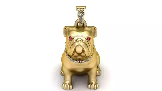 BULL DOG PENDANT 3D PRINTABLE MODEL