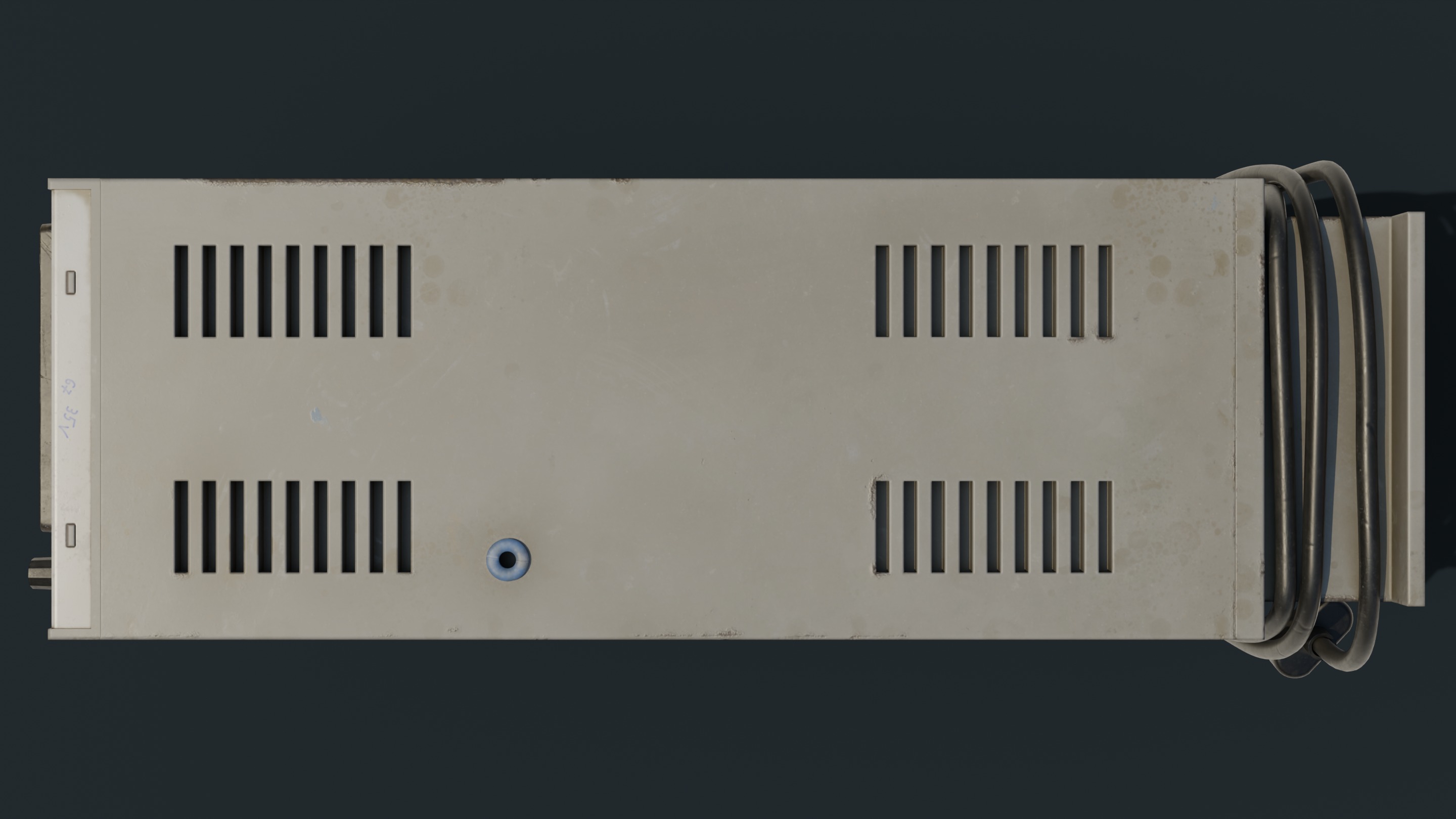 Vintage device Oscilloscope c1 94 Low-poly 3D model_13