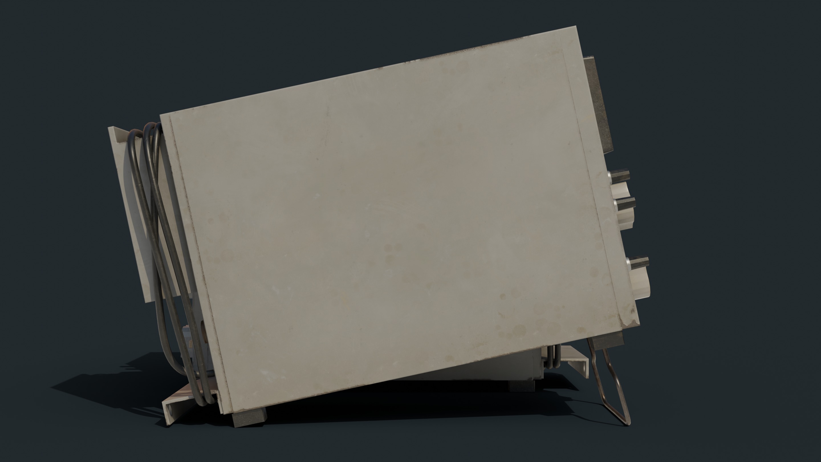 Vintage device Oscilloscope c1 94 Low-poly 3D model_11