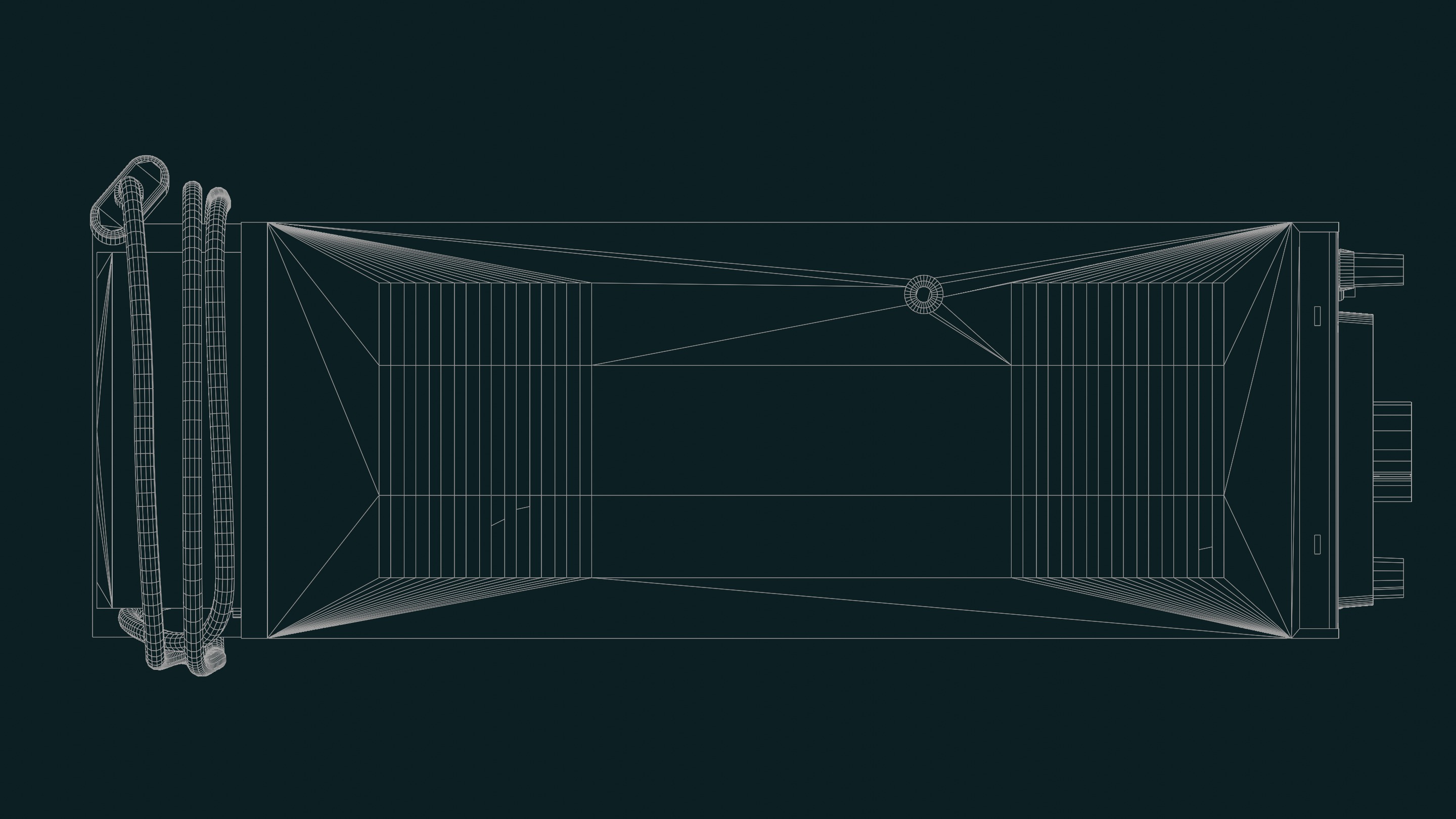 Vintage device Oscilloscope c1 94 Low-poly 3D model_24
