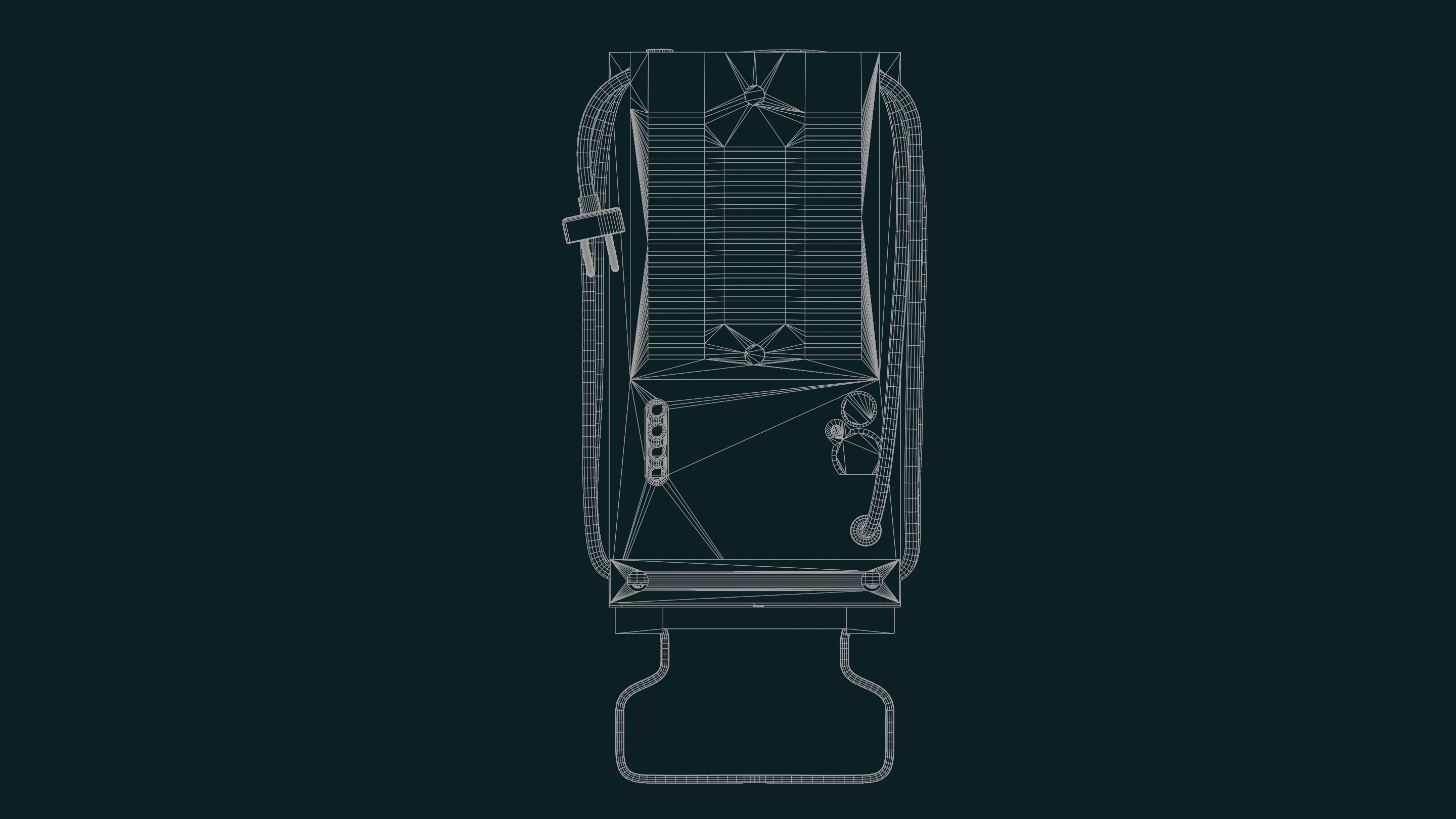 Vintage device Oscilloscope c1 94 Low-poly 3D model_21