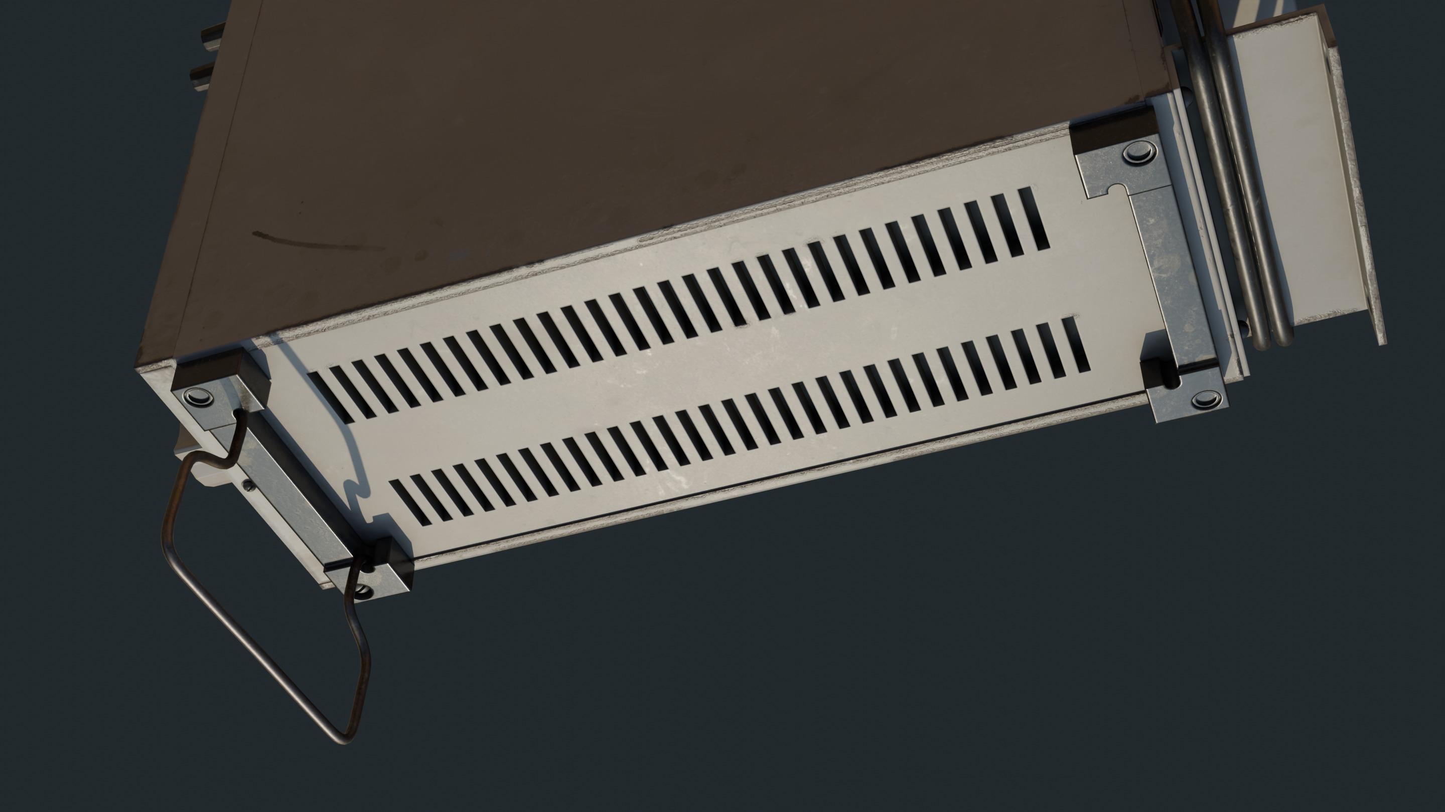 Vintage device Oscilloscope c1 94 Low-poly 3D model_4