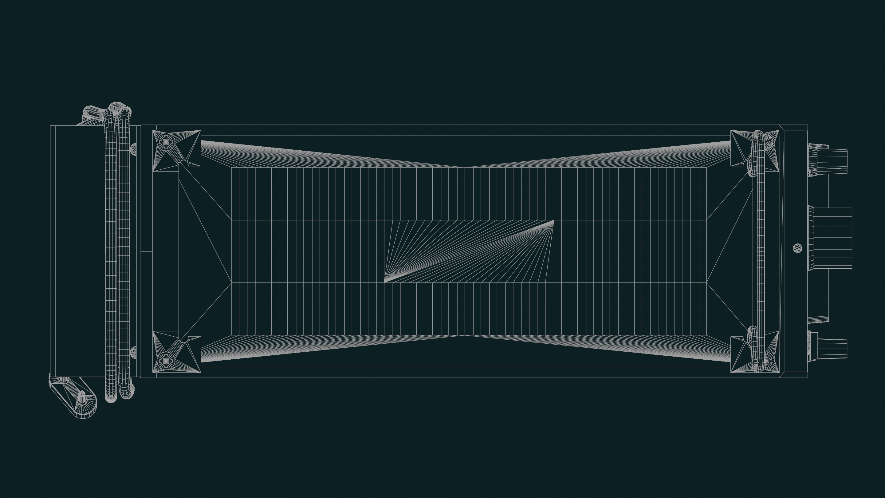 Vintage device Oscilloscope c1 94 Low-poly 3D model_19