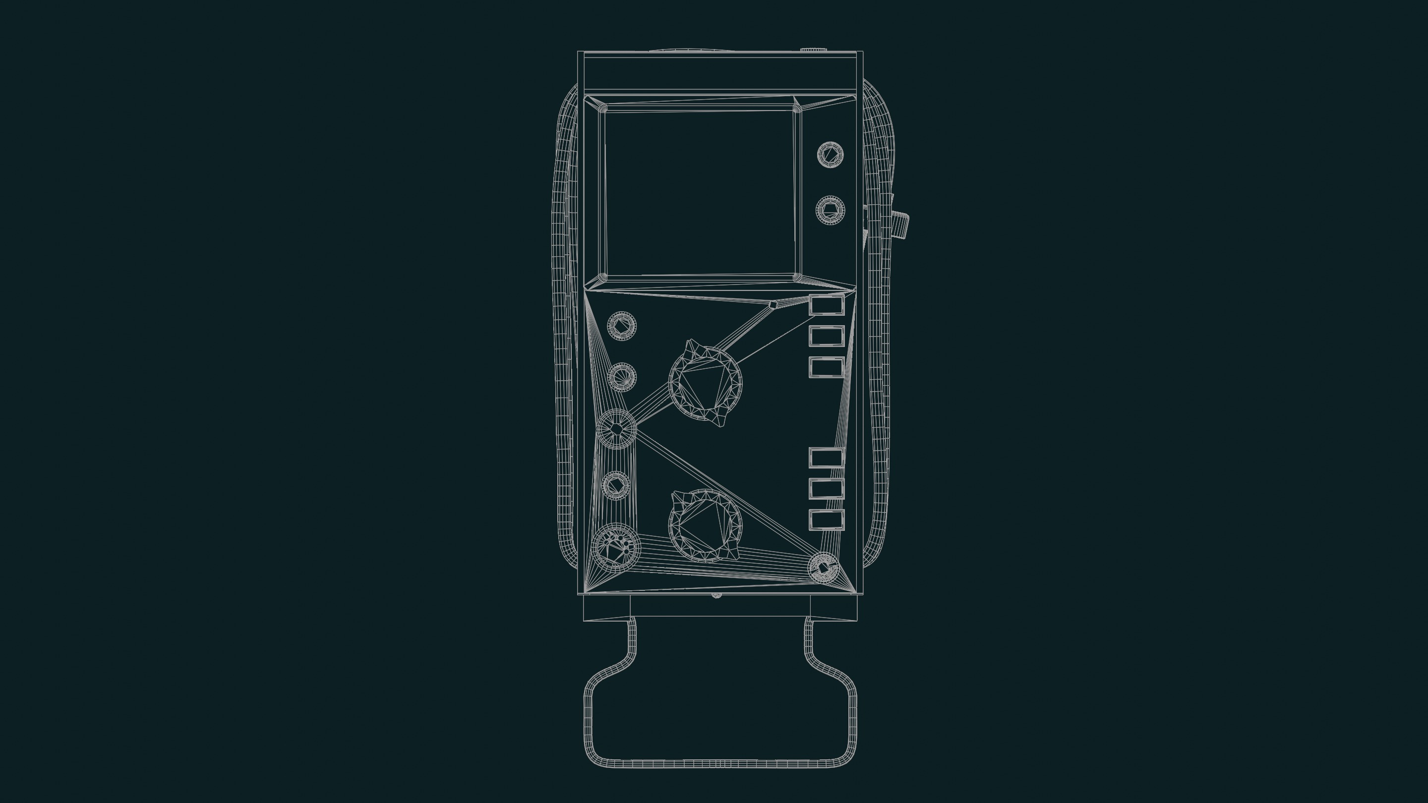 Vintage device Oscilloscope c1 94 Low-poly 3D model_20