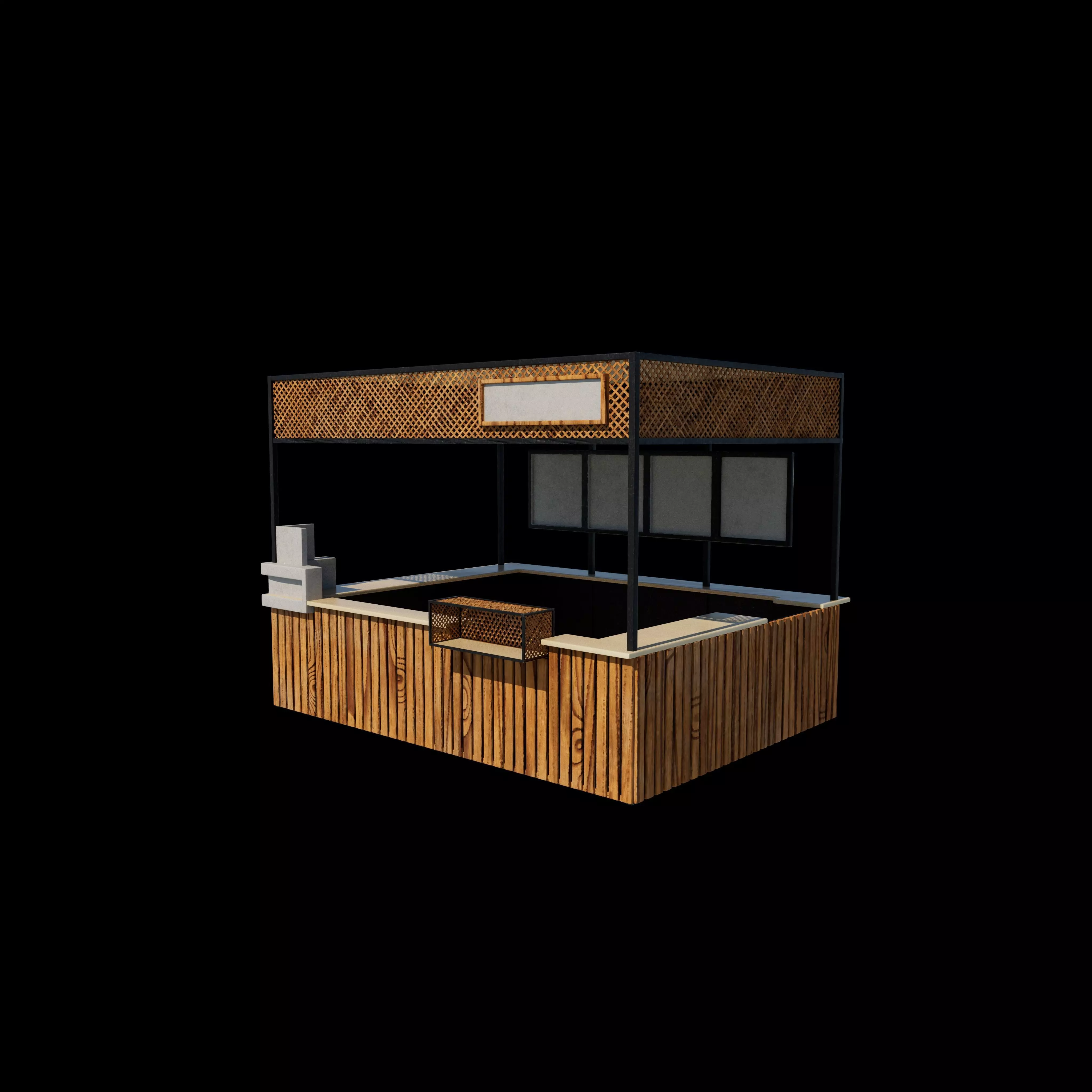 Wholesale cafe 3D model_0