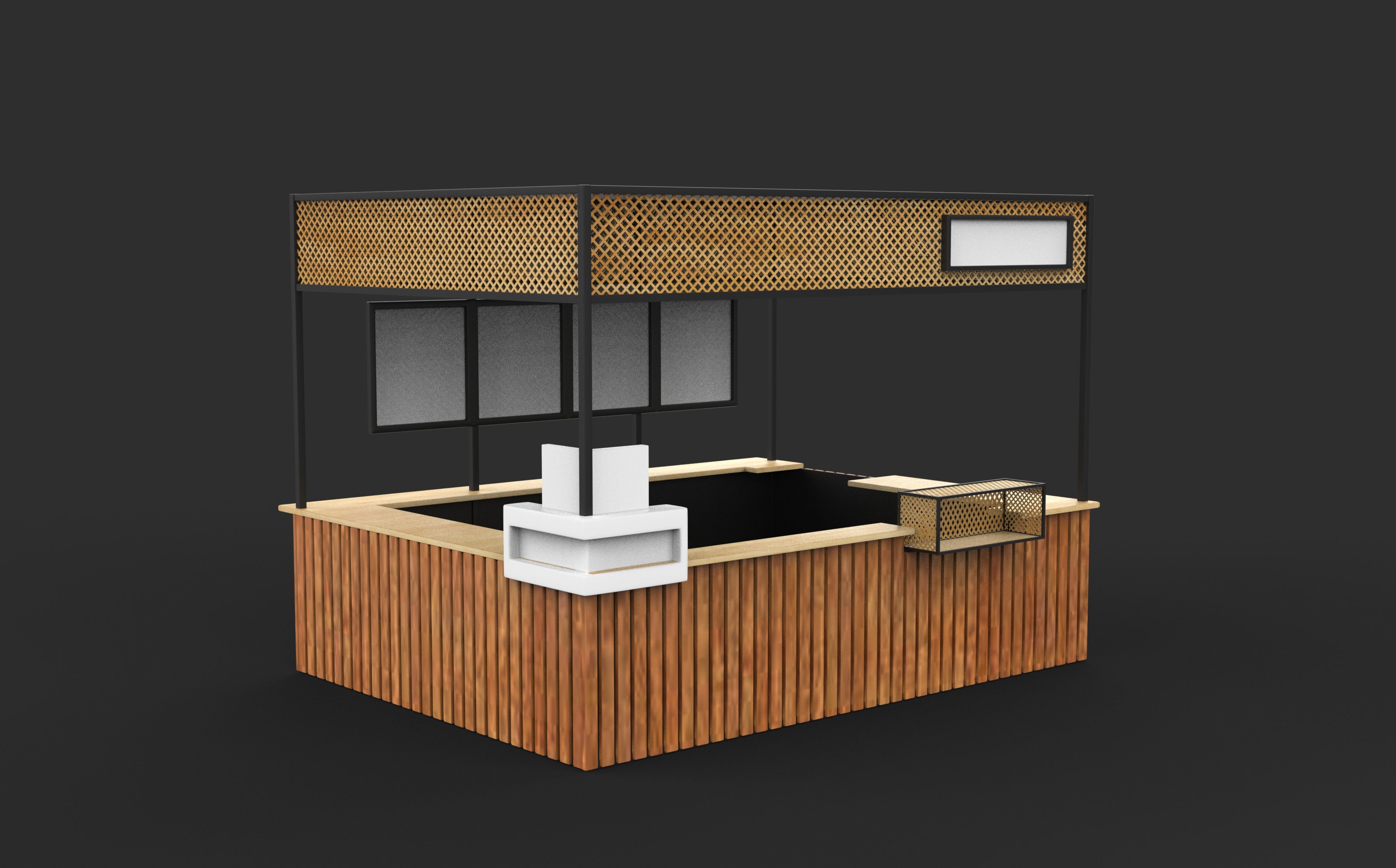 Wholesale cafe 3D model_2