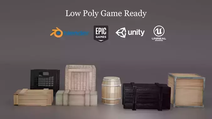 Wooden Boxes and Barrels Pack