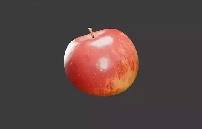apple fruit Low-poly 3D model