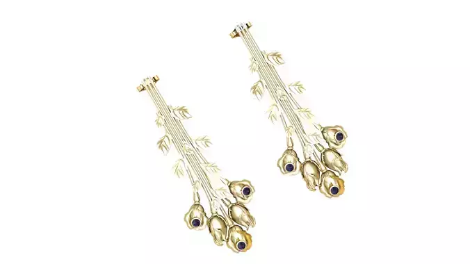 ROSE EARRING 3D PRINTABLE MODEL