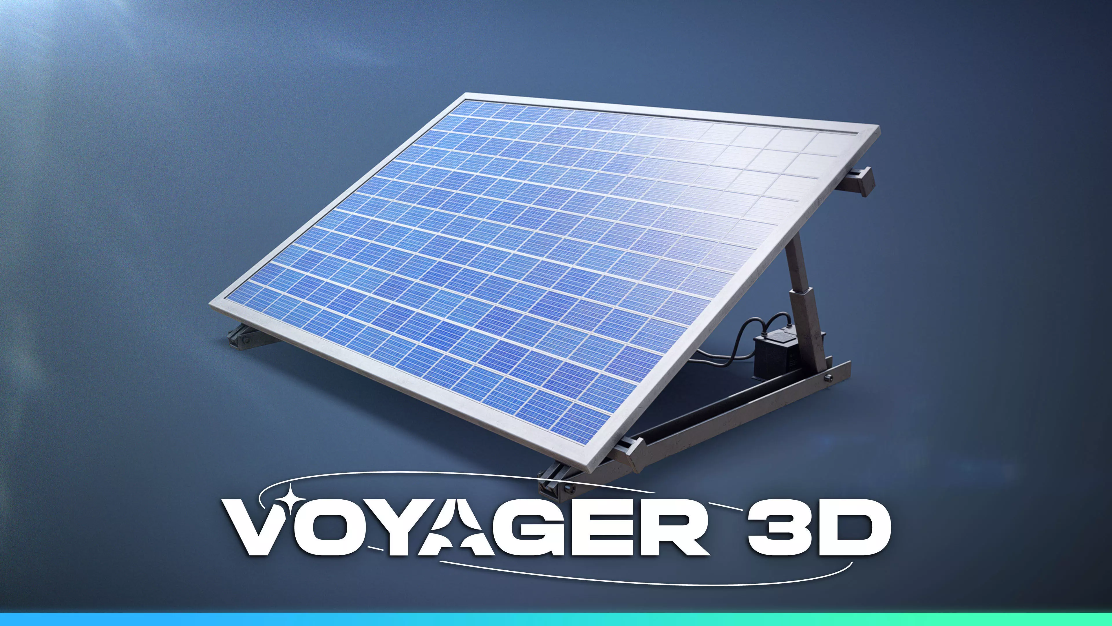Solar Panel Low-poly 3D model