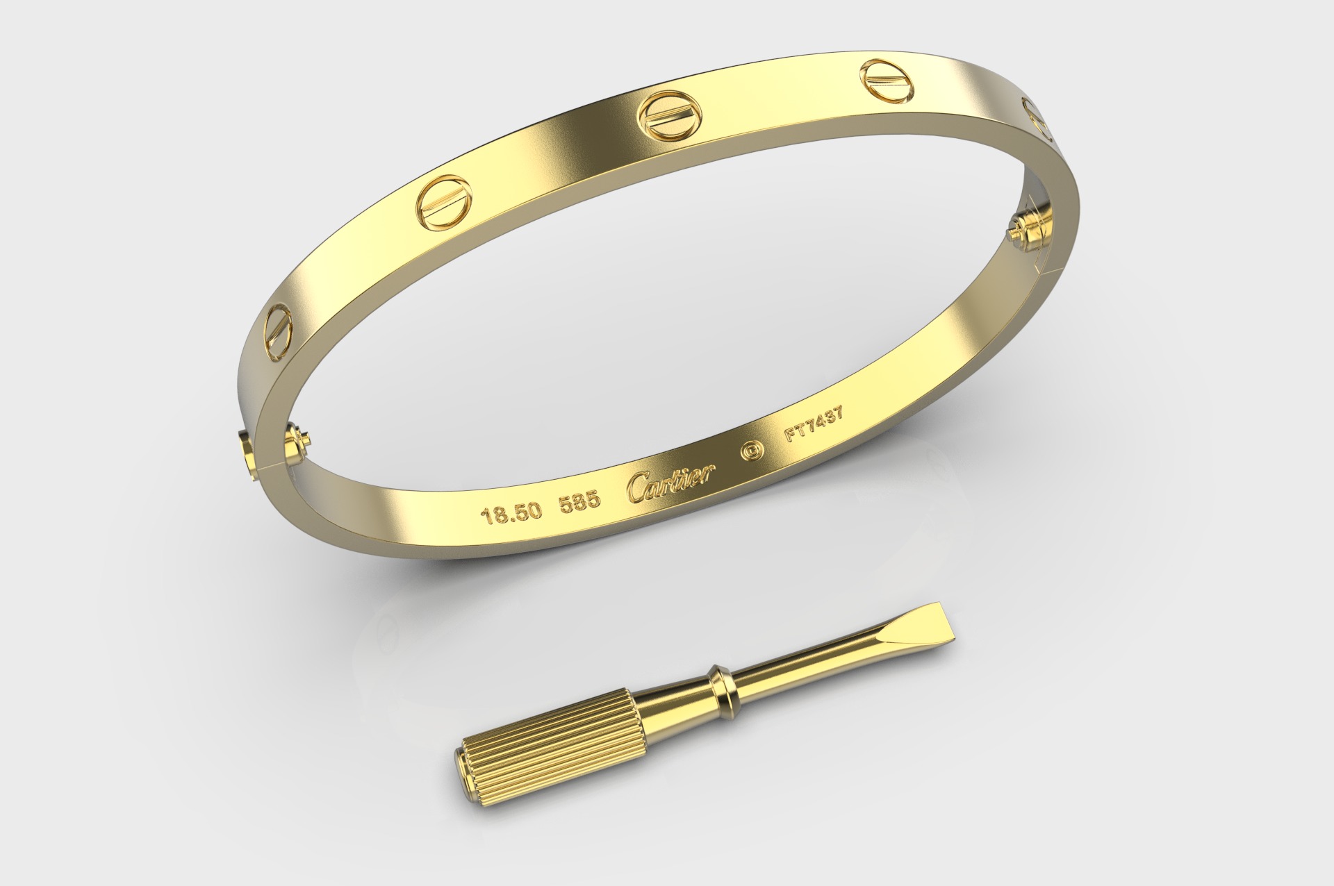 BRACELET cartier love 3D print model_0