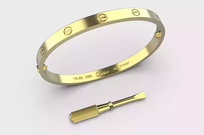 BRACELET cartier love 3D print model