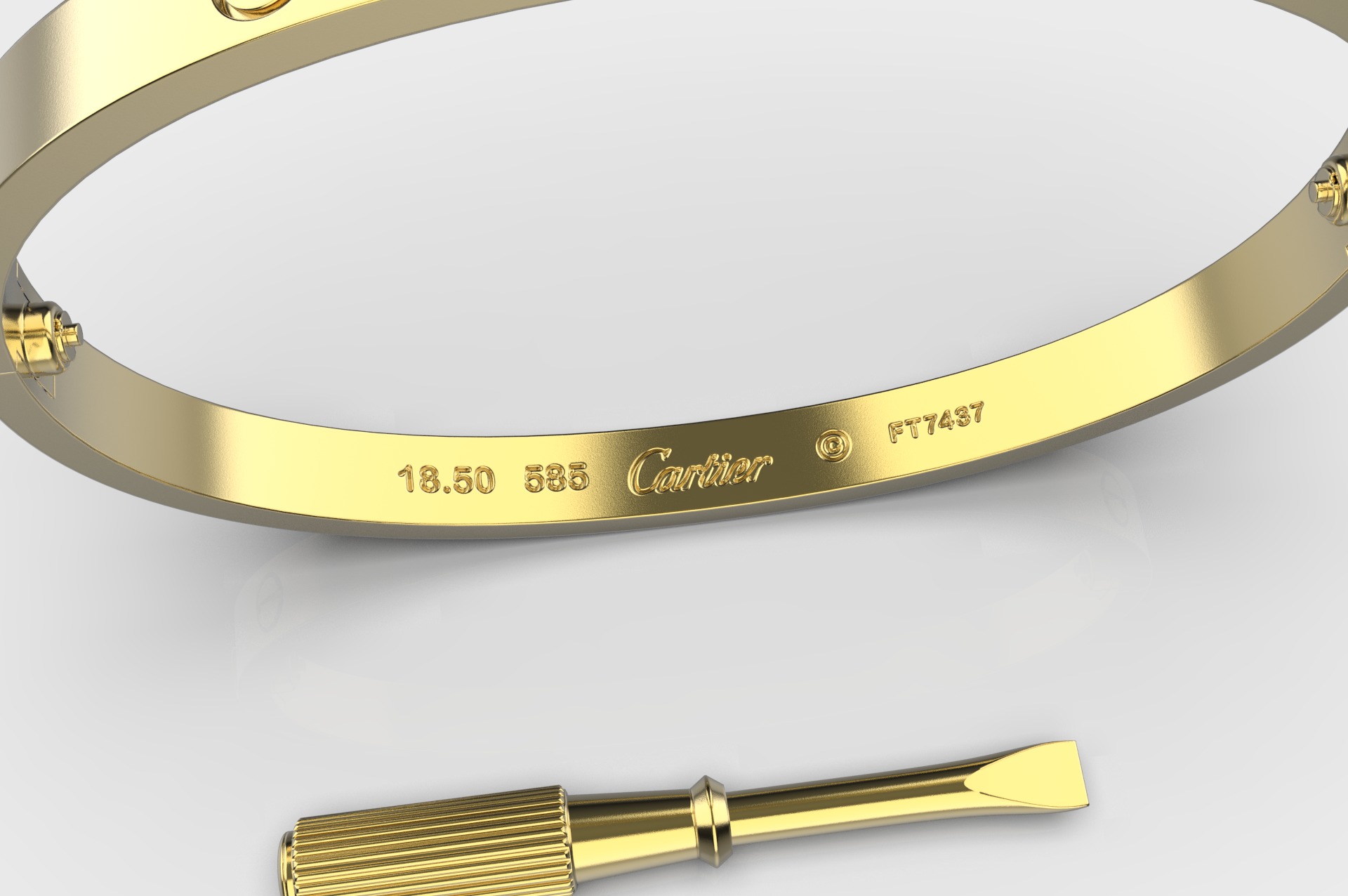 BRACELET cartier love 3D print model_1