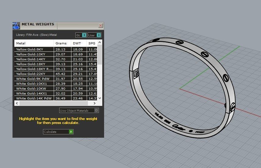 BRACELET cartier love 3D print model_6