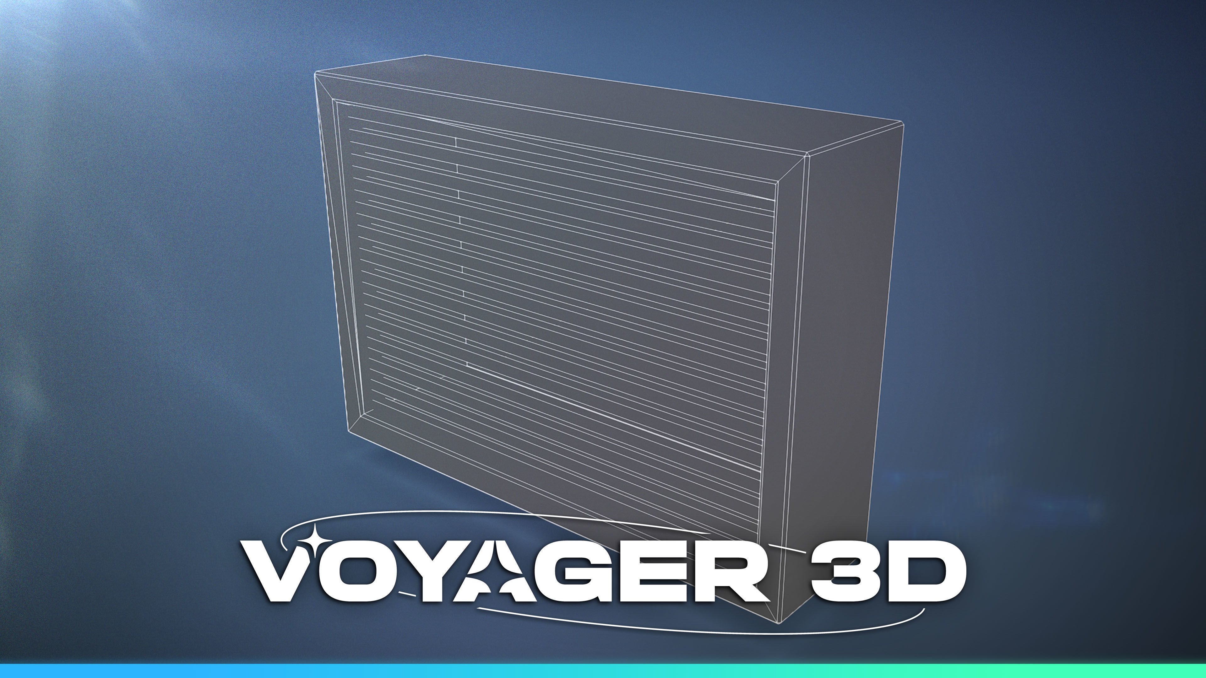 Small Wall Mounted Air Vent Low-poly 3D model_1