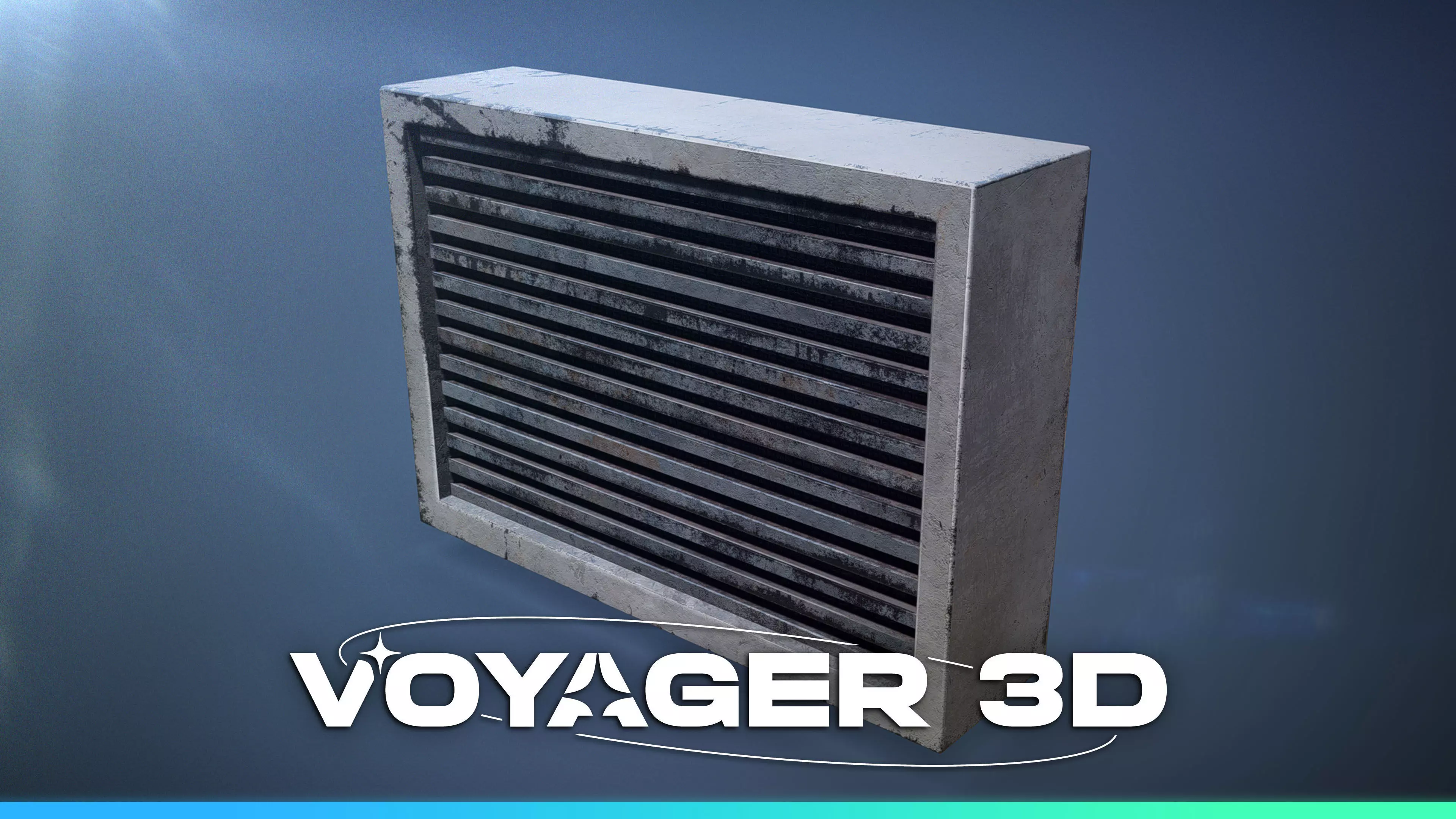Small Wall Mounted Air Vent Low-poly 3D model_0