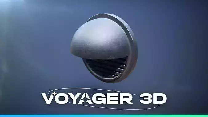 Small Wall Mounted Air Vent Low-poly 3D model
