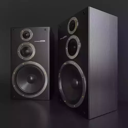 Japanese Vintage Speaker System 2 3D model