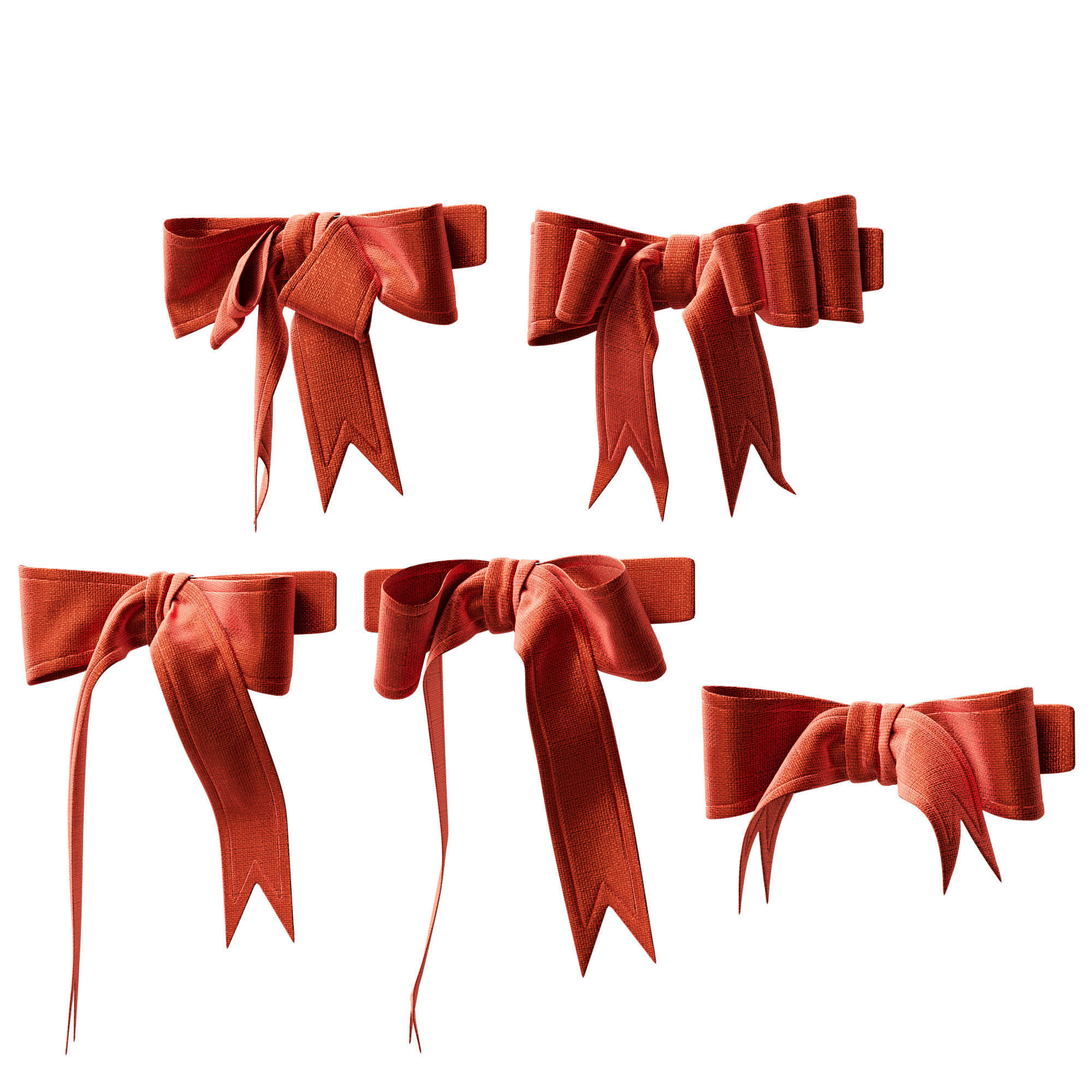 Festive bows 3D model_5