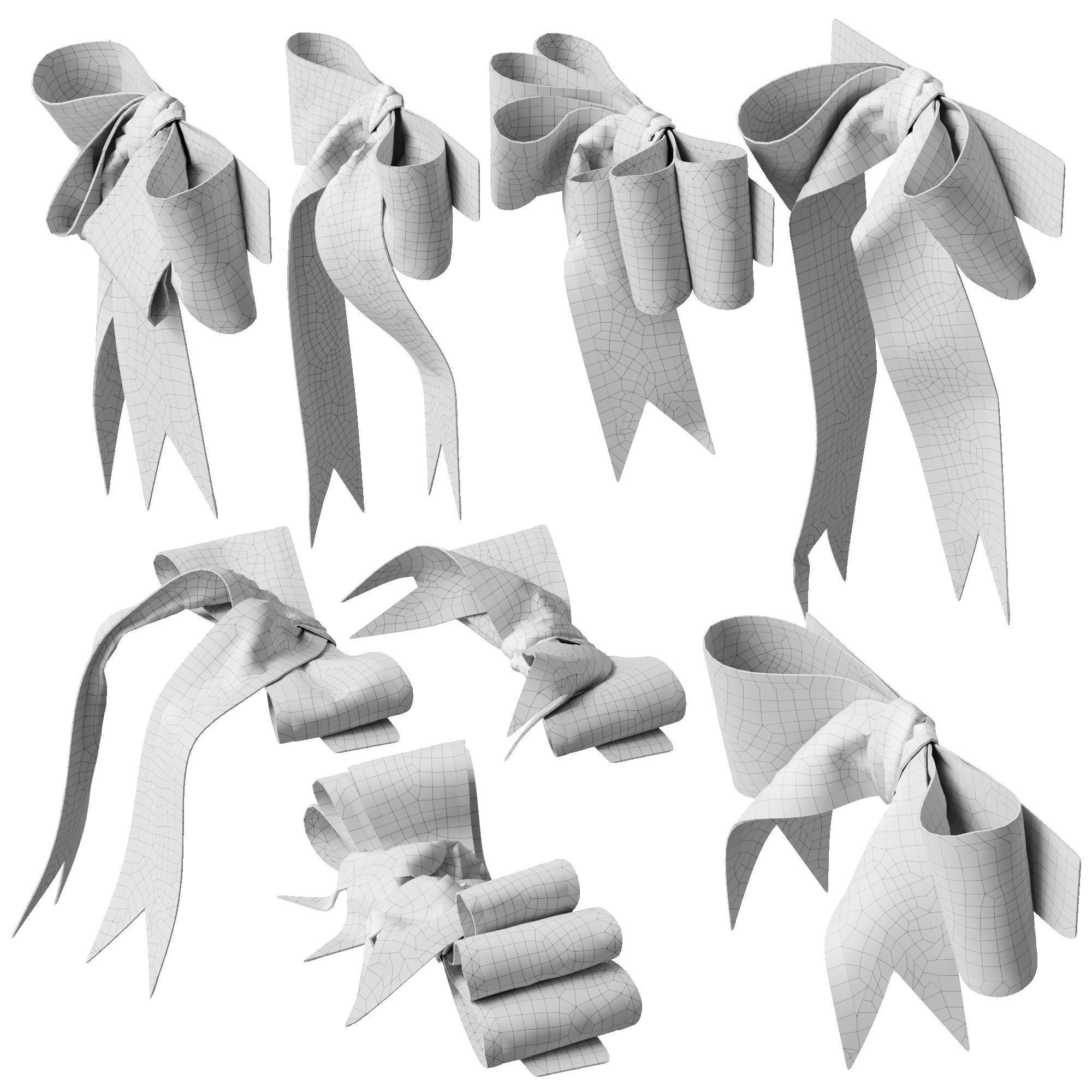 Festive bows 3D model_7