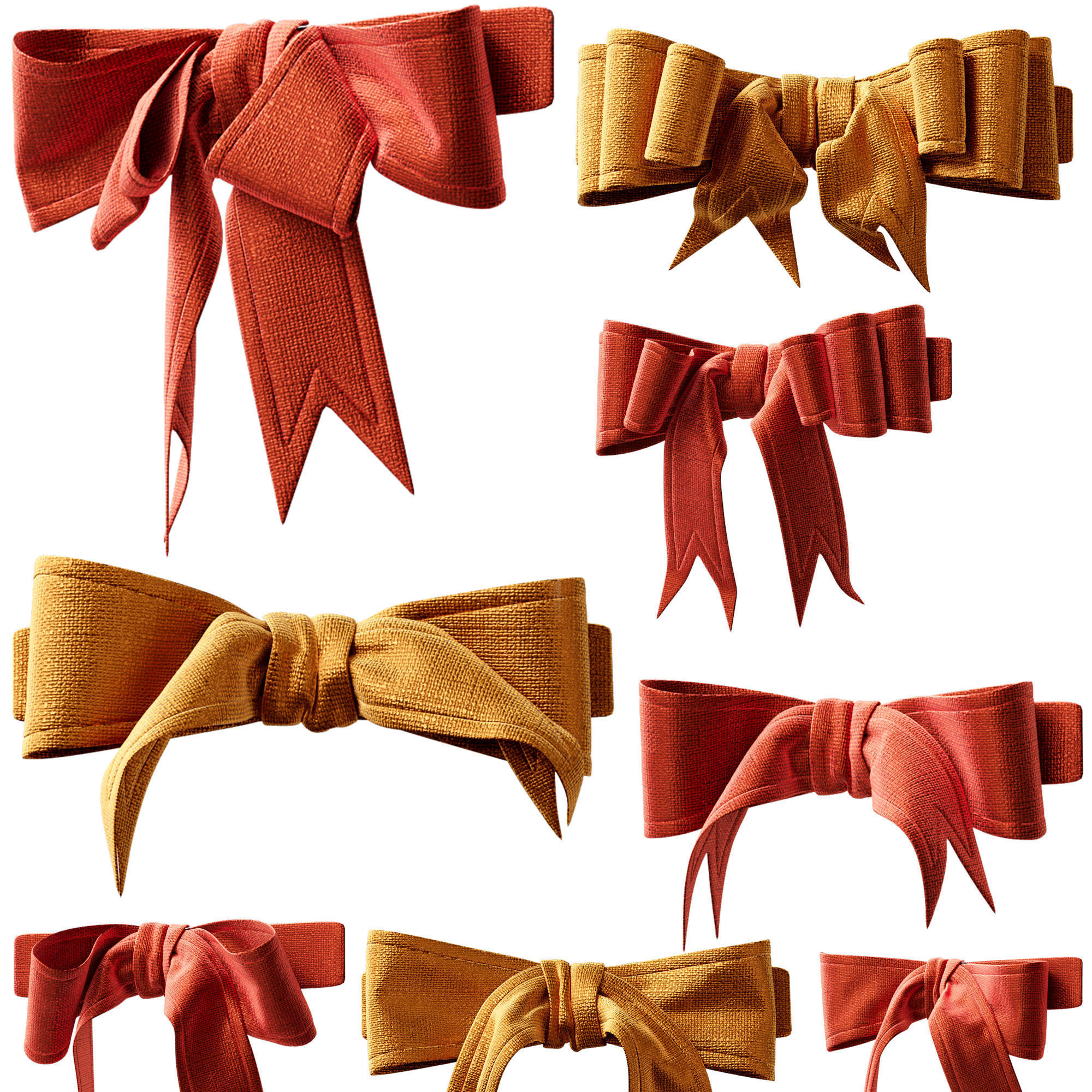 Festive bows 3D model_4