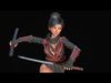 Kunoichi Low-poly 3D model_1