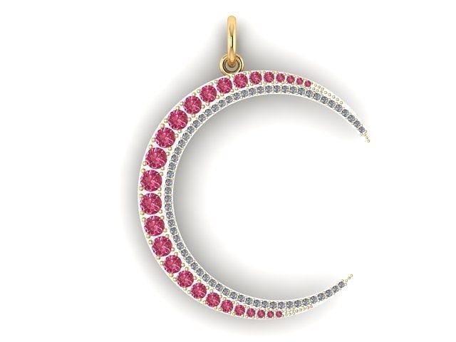 Crescent Moon Pendant 3D print model