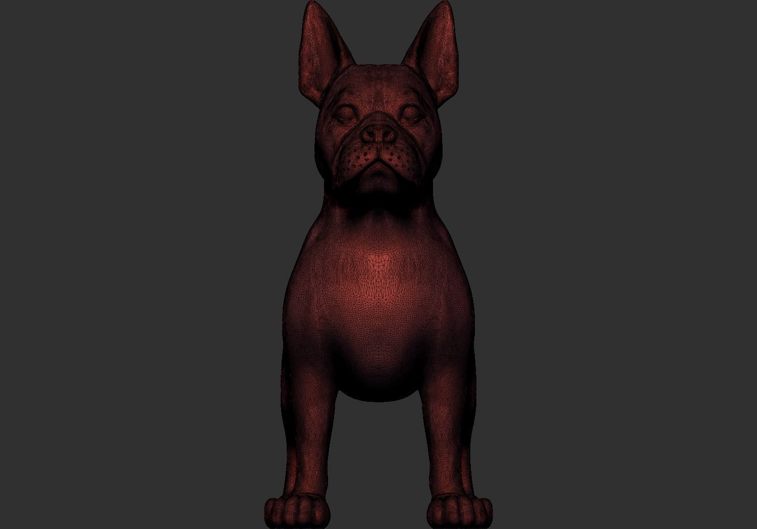 Stylized Boston Terrier Dog 3D Print Model 3D print model_7