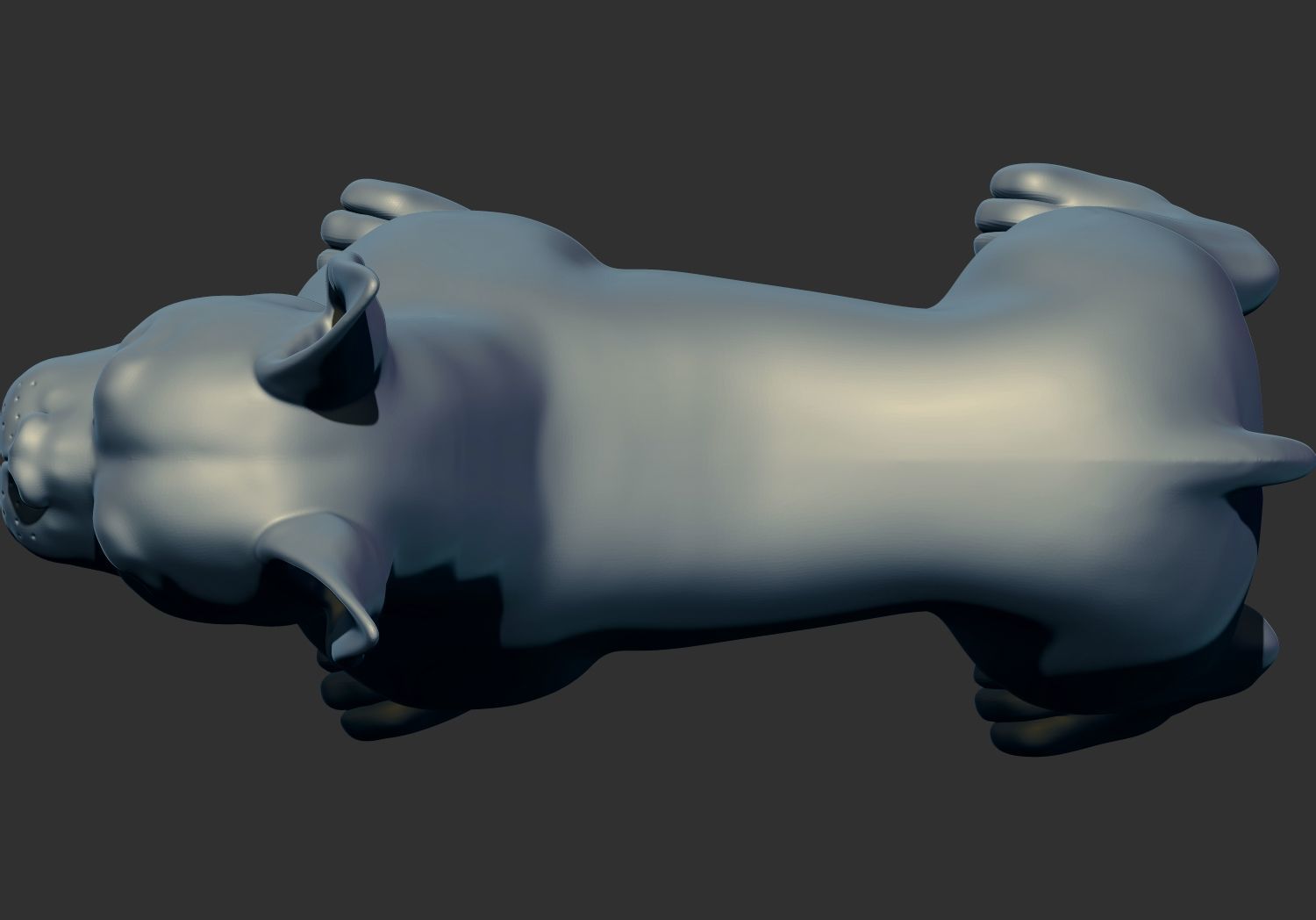 Stylized Boston Terrier Dog 3D Print Model 3D print model_3