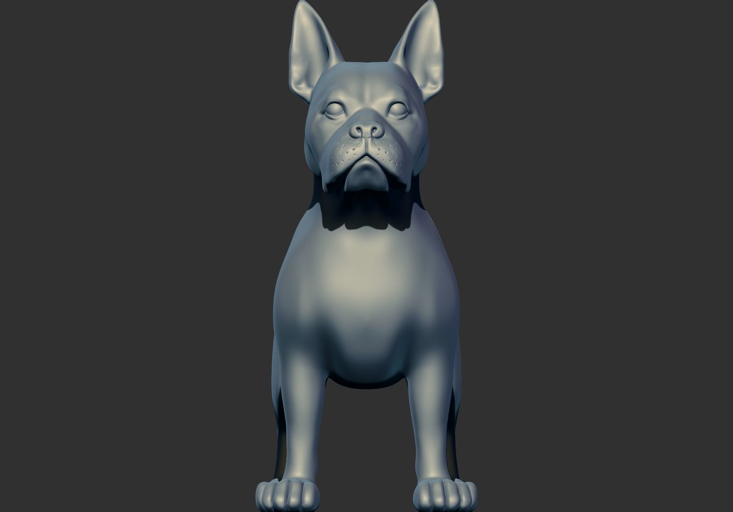 Stylized Boston Terrier Dog 3D Print Model 3D print model_1
