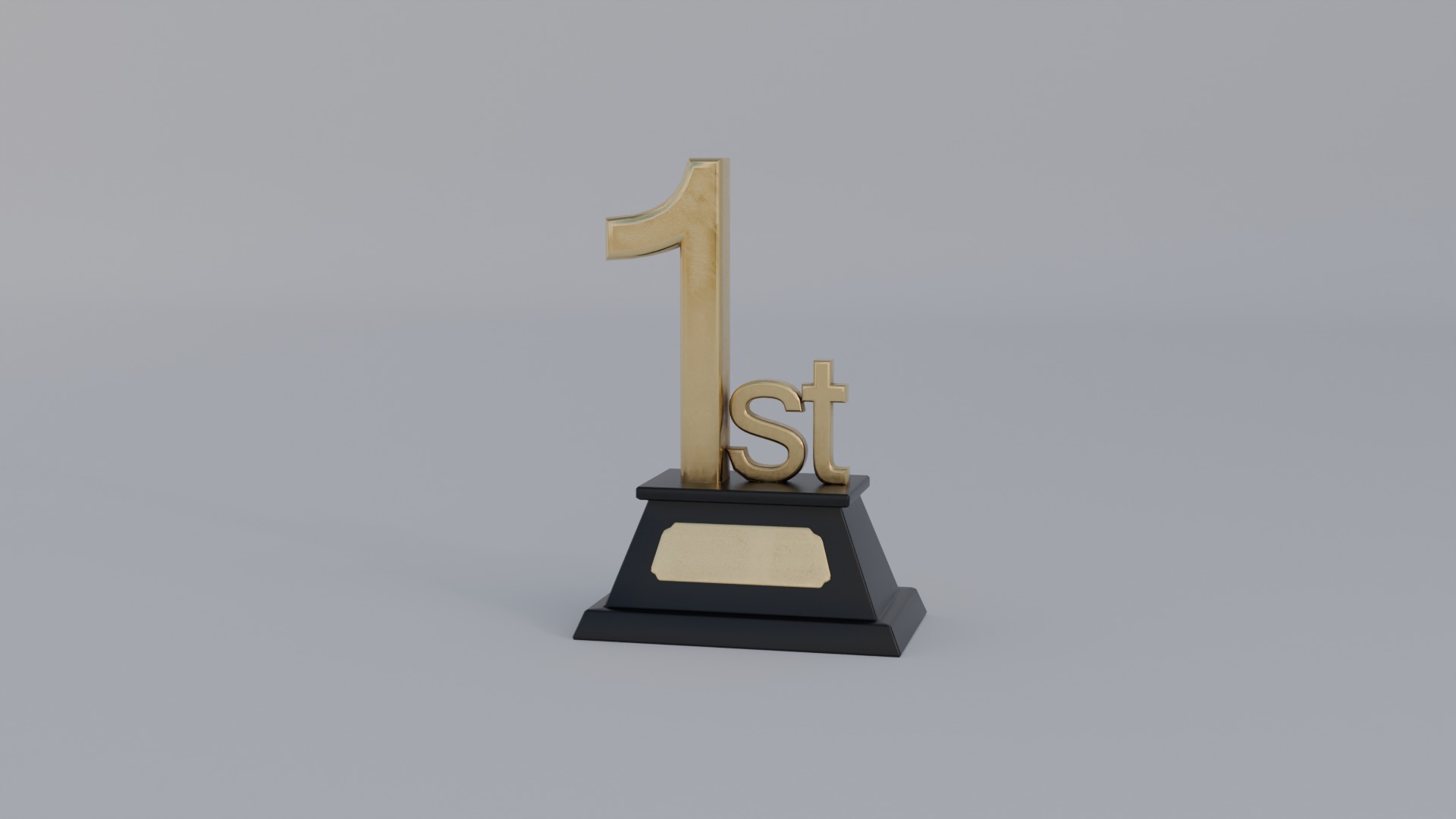 First place trophy Low-poly 3D model_1