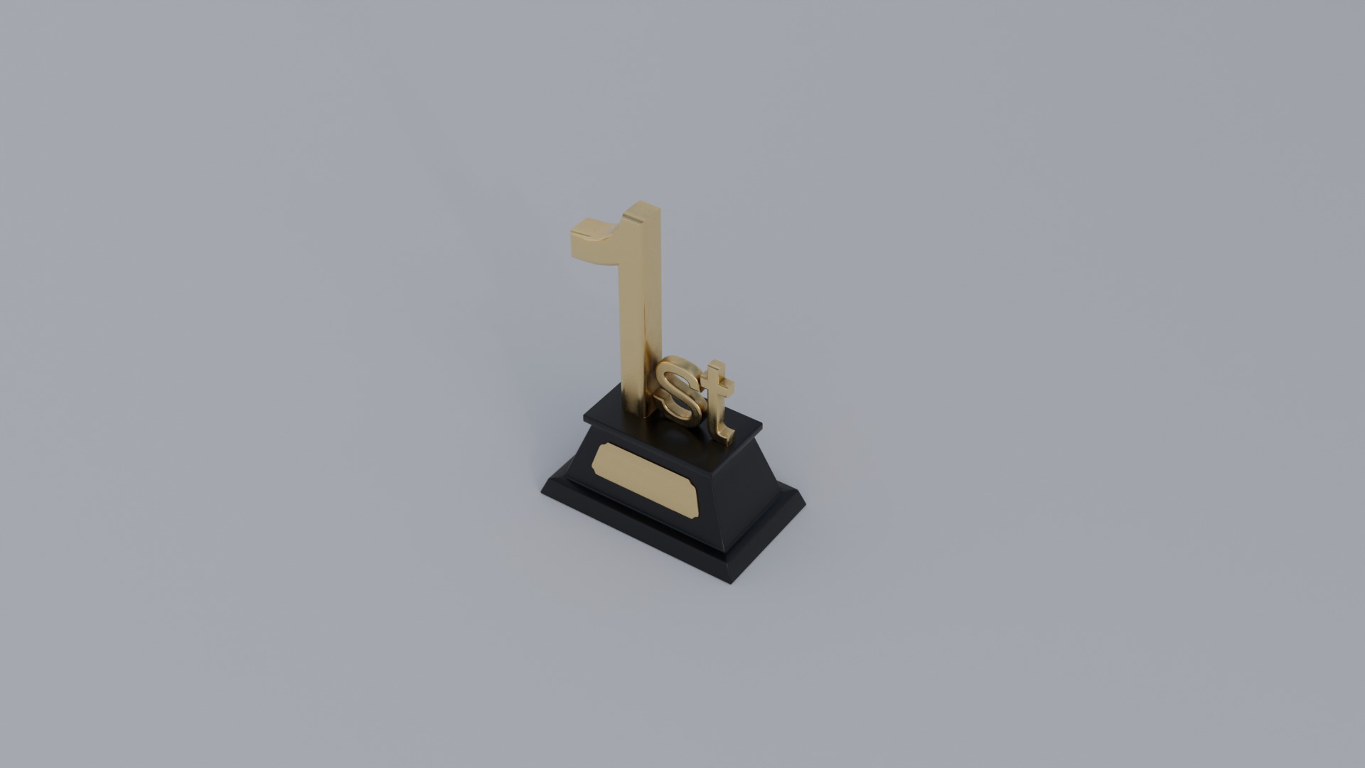 First place trophy Low-poly 3D model_5
