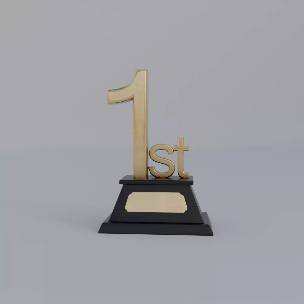 First place trophy Low-poly 3D model_0
