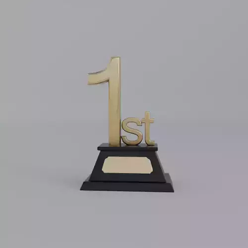 First place trophy Low-poly 3D model