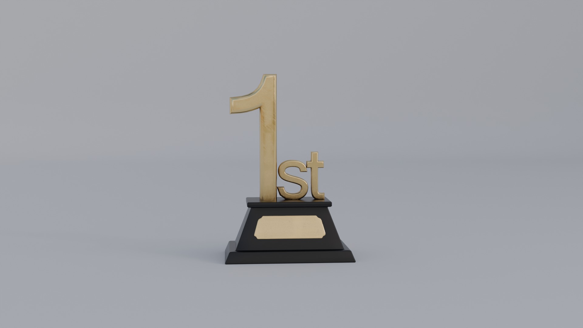 First place trophy Low-poly 3D model_3
