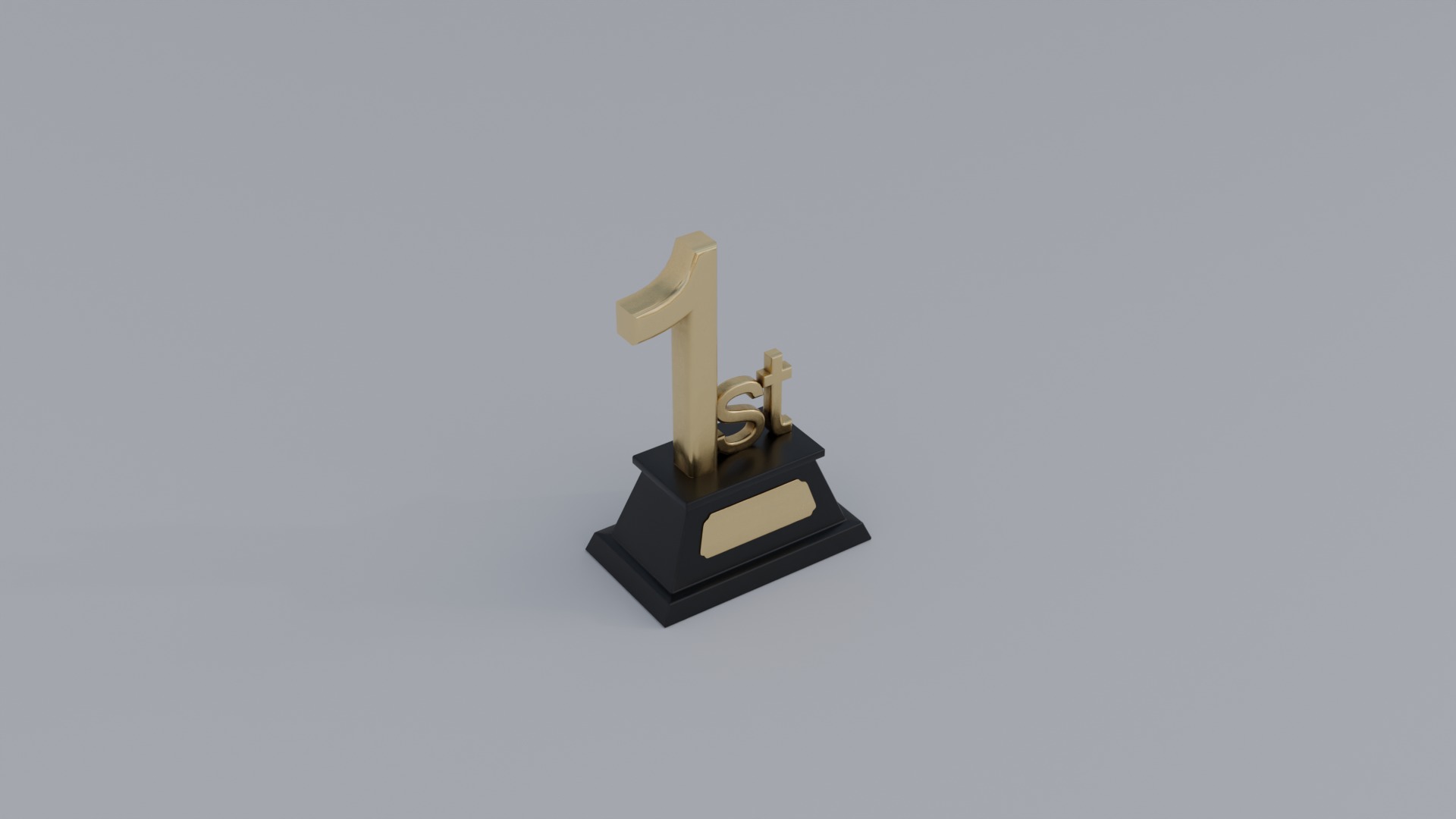 First place trophy Low-poly 3D model_4