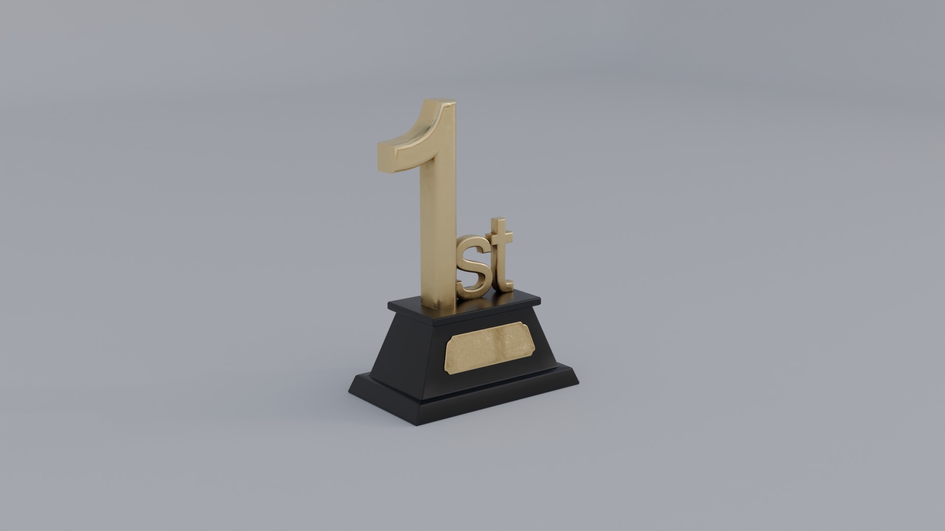 First place trophy Low-poly 3D model_2