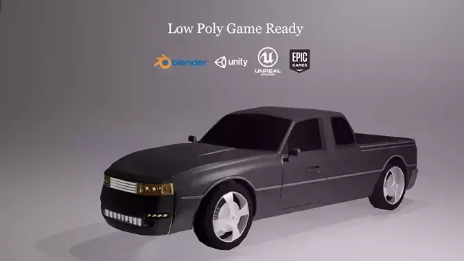 Low Poly Stylized Car Model
