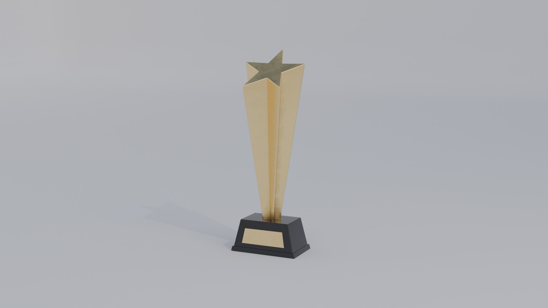Star Trophy Low-poly 3D model_1